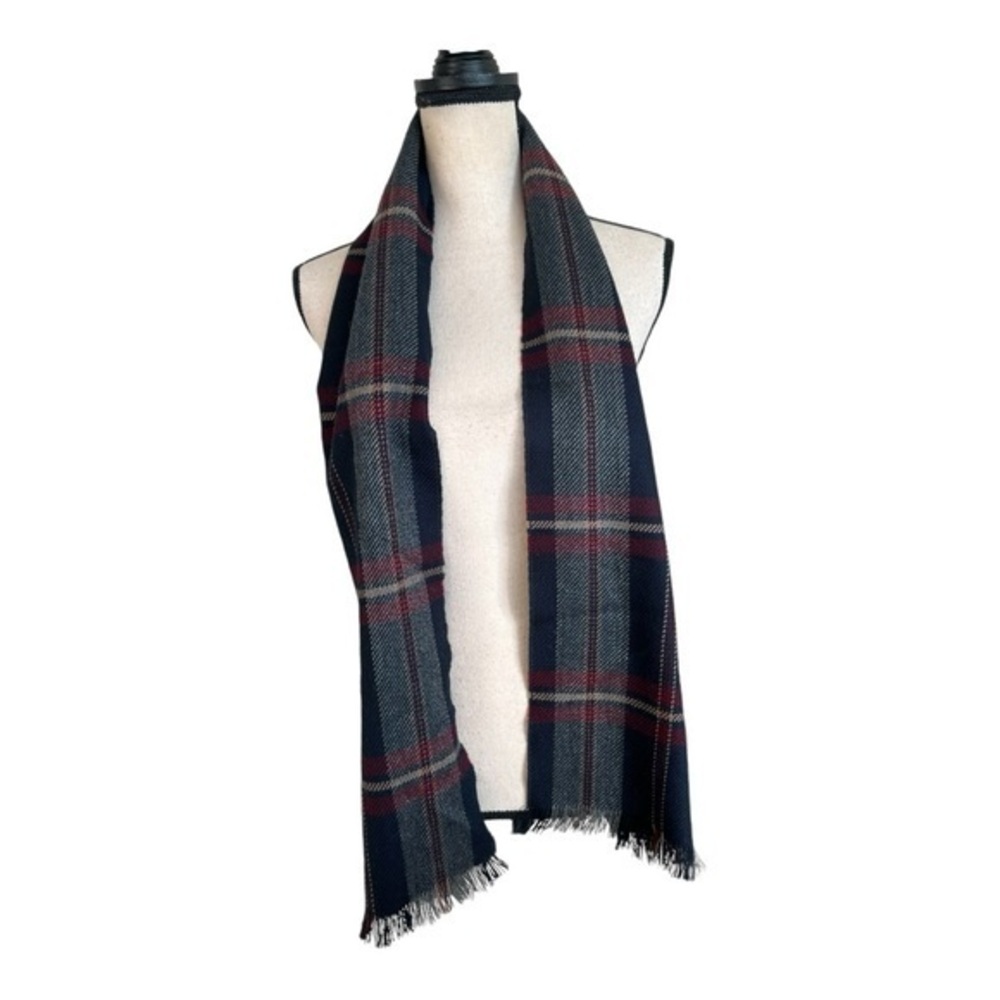 Acrylic Plaid Infinity Scarf